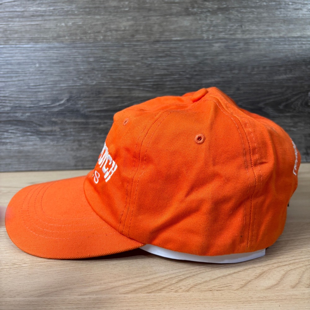Snake Ranch Cycles Hat Cap Strap Back Orange Adjustable - Picture 7 of 12